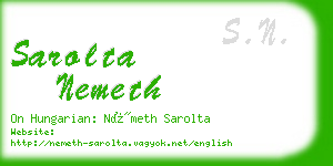 sarolta nemeth business card